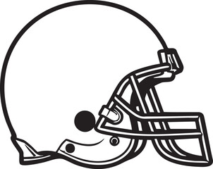 Football helmet vector illustration - sports equipment graphic eps silhouette