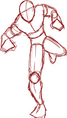 Running man reference style draw