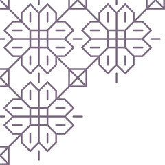 Fototapeta premium Geometric Floral Arrangement in a Corner Layout