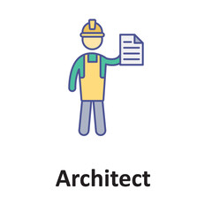 Architect Vector Icon which can easily modify or edit
