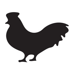 silhouette of a hen