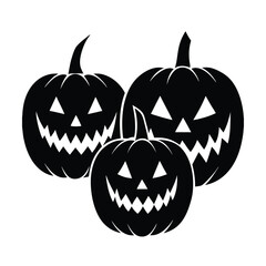scary pumpkin silhouette, halloween pumpkin clipart, spooky jack o lantern, creepy pumpkin art
