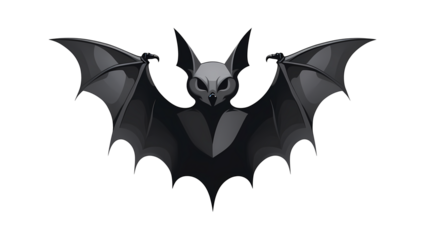 Halloween Bat Silhouette Cutout with Transparent Background