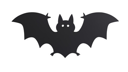 Halloween Bat Silhouette Cutout with Transparent Background