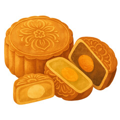 Bánh Trung Thu, Moon cake handraw