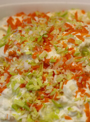 Frischkäse mit diversem Gemüse