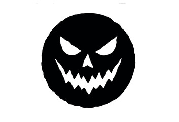 Fototapeta premium Haunted moon silhouette vector for halloween: spooky night sky, dark shadows and eerie designs