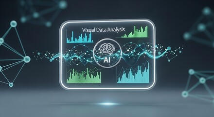 Ai visual data analysis interface with charts and graphs, showcasing information insights
