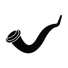 shofar, horn, silhouette, musical, notes, jewish, tradition, religious, worship, sound, celebration,