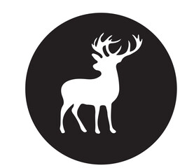 silhouette of a deer on a white background