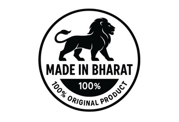 Fototapeta premium Lion emblem vector - patriotic badge design celebrating national pride and original products