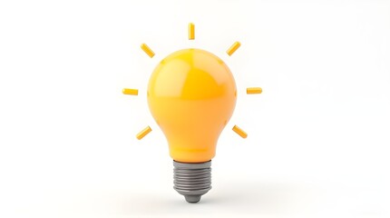 Bright yellow lightbulb sparking with innovative ideas for business, creative solutions, and inspiration