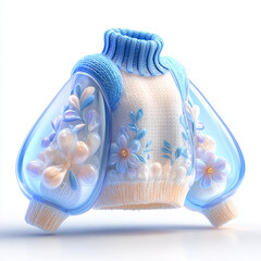 blue ceramic vase