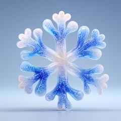 snowflake on blue