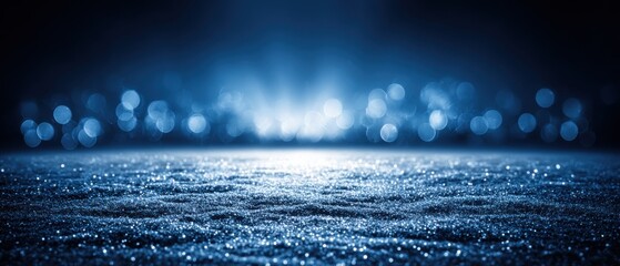 Vibrant blue abstract background with sparkling bokeh light effects luminous glow shimmering texture and modern digital design for creative visual projects