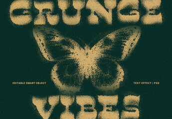 Grungy Halftone Text Effect