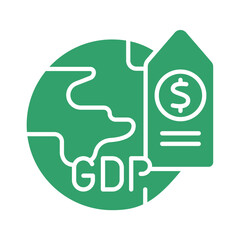 real GDP color flat icon for digital and print projects.