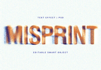 Misprint Halftone Text Effect