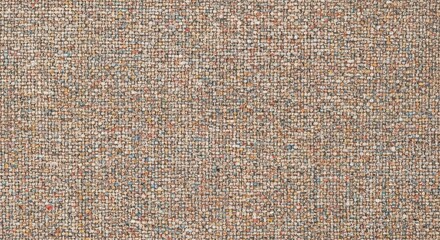 Detailed close-up texture of speckled, woven tweed fabric surface