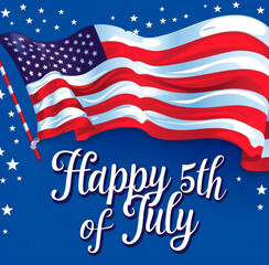 Happy 4th of July illustration