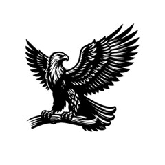 Majestic Eagle Silhouette Vector Illustration