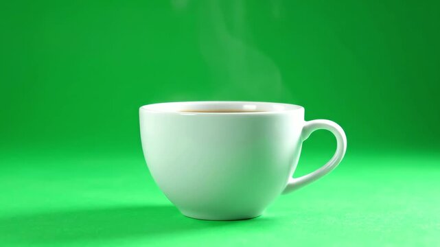 Steaming Hot Coffee: A Relaxing Green Screen Video