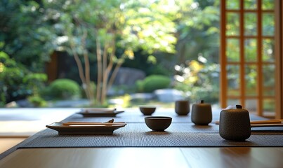 serene setting showcasing a balanced meal, focusing on mindful eating and the nutritional benefits of healthy foods that promote overall wellness and lifestyle balance, Generative AI