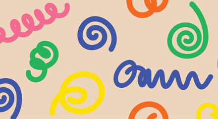 Colorful abstract pattern with swirling shapes.