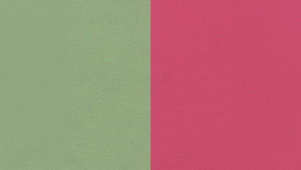 A two-tone background featuring a subtle texture. The surface is split vertically, with pastel green on one side and pastel red on the other, creating a soft contrast.