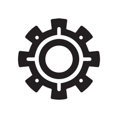 Single Gear Symbol for Business Control