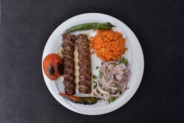 Adana kebap on the plate