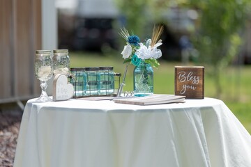 Elegant wedding decorations and details