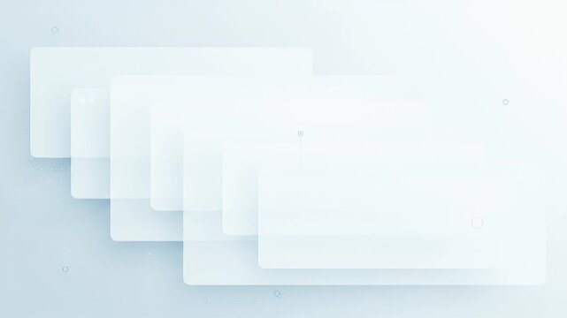 Stacked translucent rectangles against a light blue gradient background