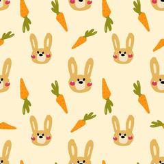 rabbit seamless pattern. Easter seamless pattern
