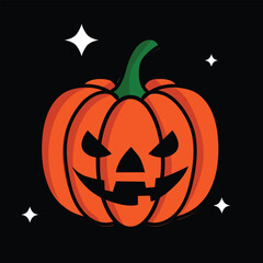 Evil Jack O’Lantern Pumpkin with Stars