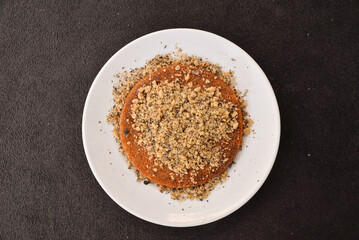 Walnut kunefe,  traditional dessert kunefe
