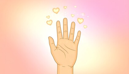 Fototapeta premium Hand with hearts