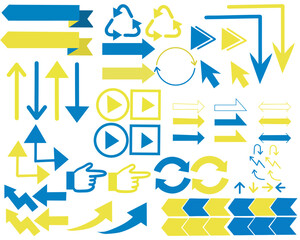 シンプルな手書き矢印アイコン