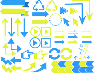 シンプルな手書き矢印アイコン