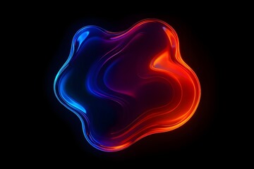 heart shaped smoke 3d render of a waved service symbol glittering golden