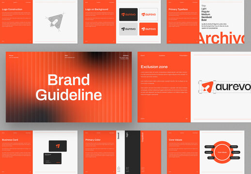 Modern And Clean Corporate Brand Identity Guidelines Layout