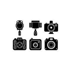 6 different thermal imaging device silhouette vect