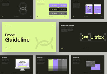 Modern and Clean Corporate Identity Brand Guidelines Presentation Template