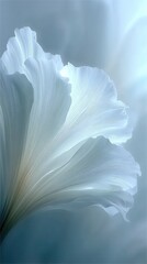 Close Up Calla Lily Curves in Soft White Glow