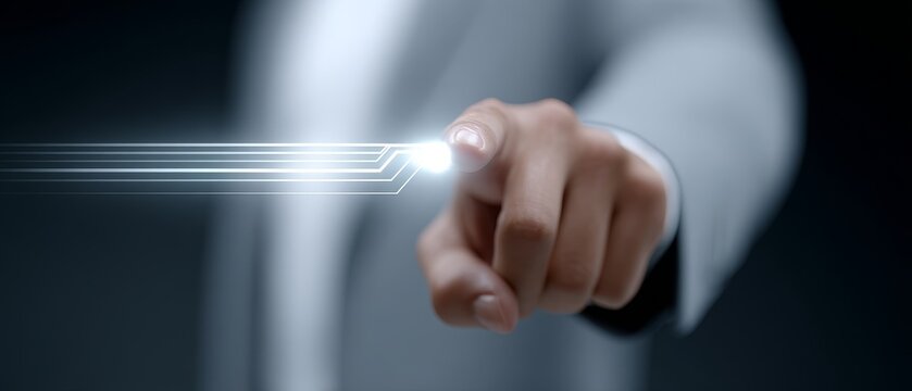 Ai mentor demonstrating holographic technology in education future learning environment engaging human interaction