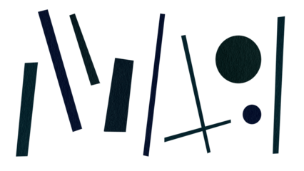 Black paper geometric shapes isolated. Abstraction art  modern details texture. 