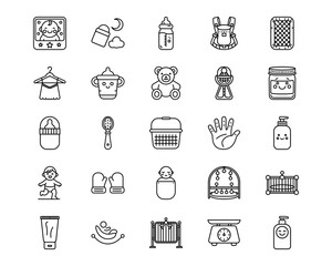 Baby Line Vector Icons