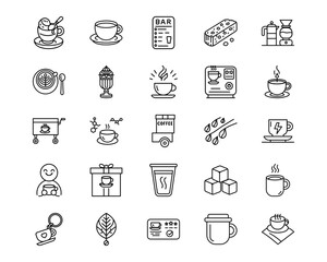 Coffee Shop Line Vector Icons