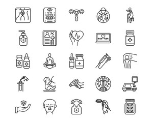 Medicine I Line Vector Icons