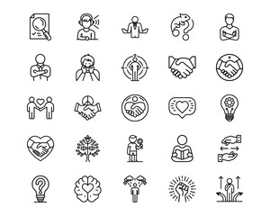 Life Skills Line Vector Icons